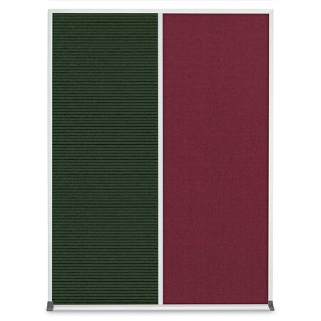 United Visual Products Double Door Radius Corkboard, 48"X36", B UV8003-BRONZE-DBURGU